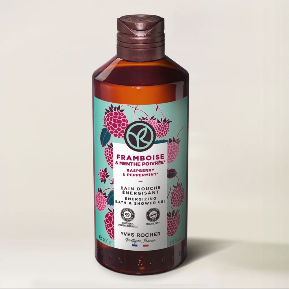 Yves Rocher Raspberry & Peppermint Shower Gel